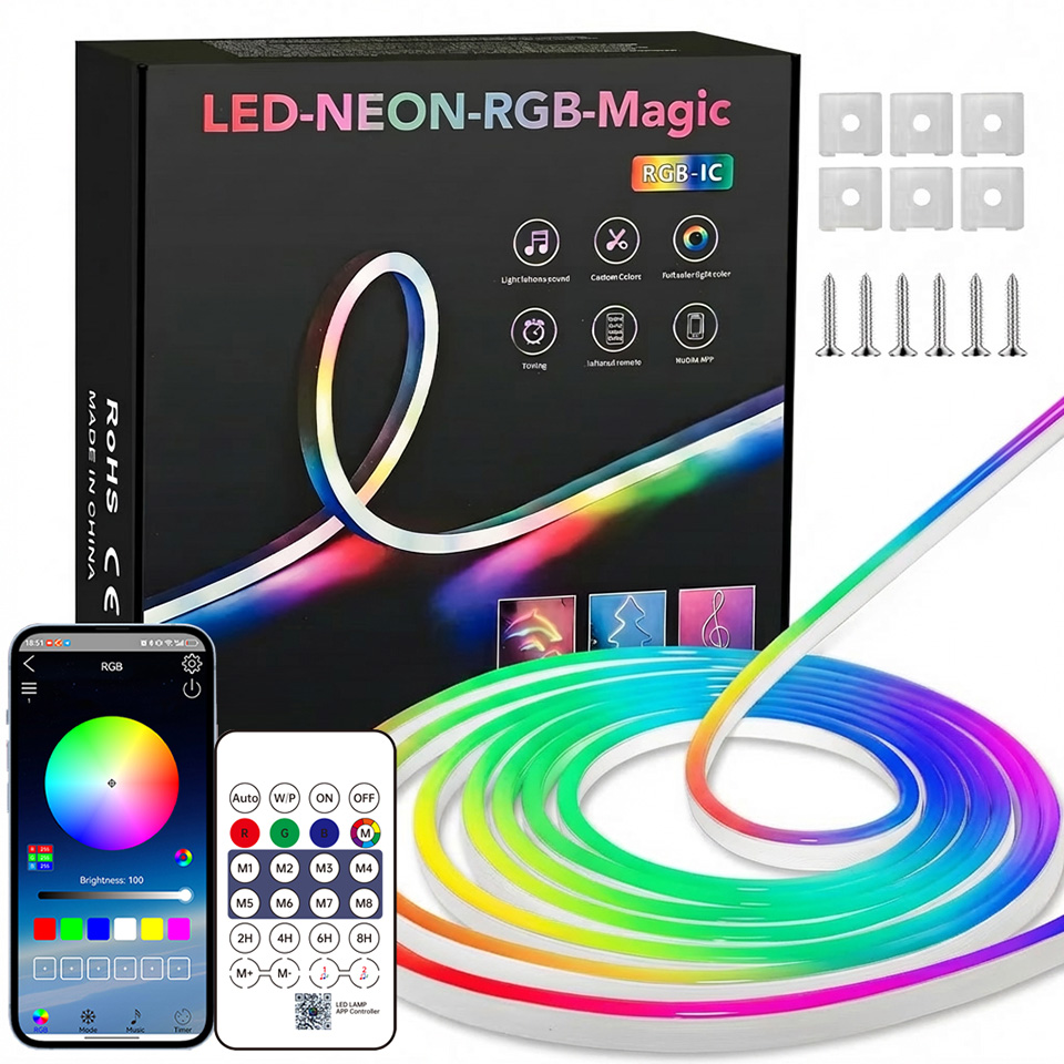 Home Decor Free App - شريط إضاءة LED نيون RGB بتقنية