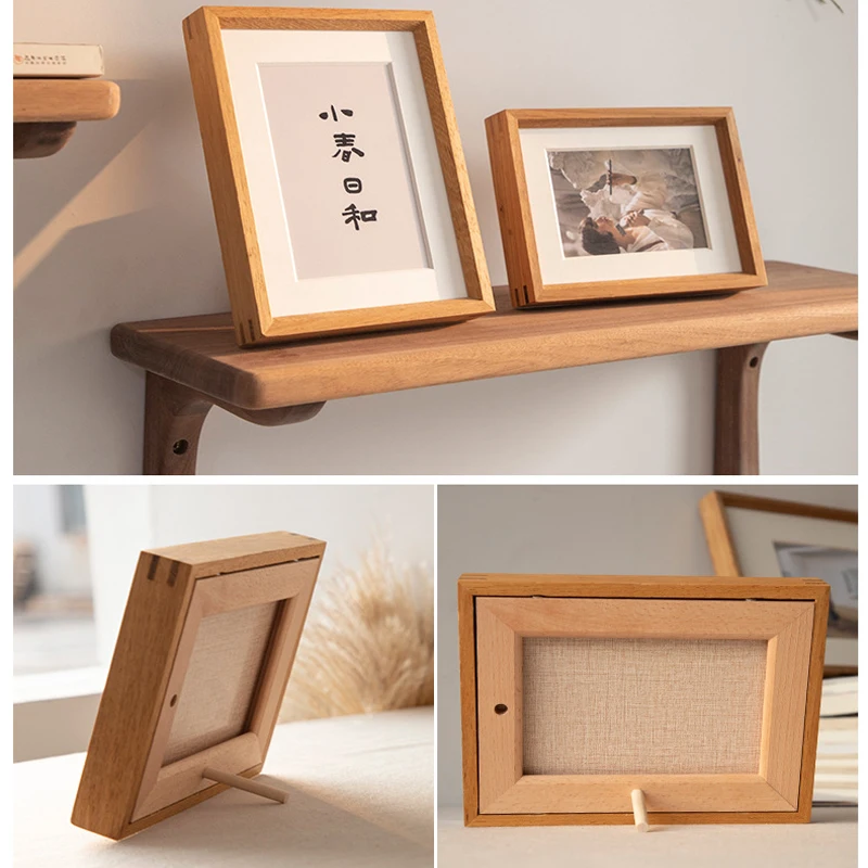 Bamboo Photo Frame - إطار صور من الخشب الصلب بزاوية