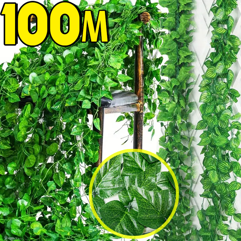 Rattan Plant Basket - 100/2 متر الاصطناعي الأخضر اللبلاب الكرمة