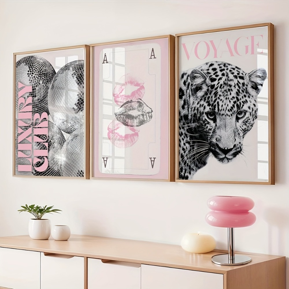 Home Decor Y2K - 3 قطع من ملصقات القماش بدون
