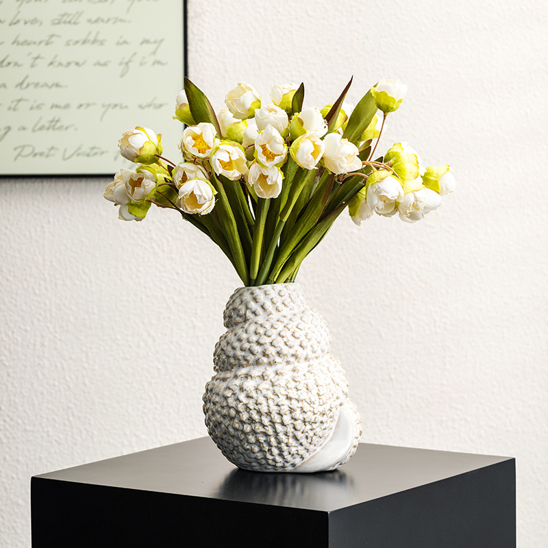 Pampas Grass Decor - كابيرون ريترو صدف زهرية أصيص زهور