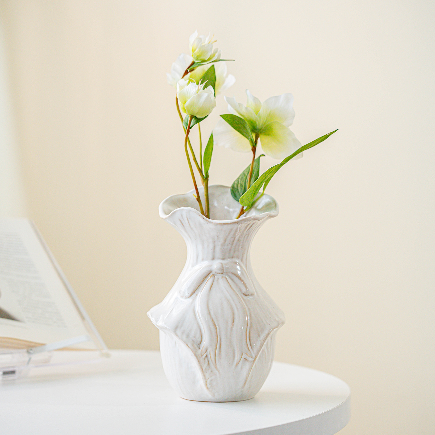 Pampas Grass Decor - مزهرية سيراميك كلاسيكية من CAPIRON لزهرة