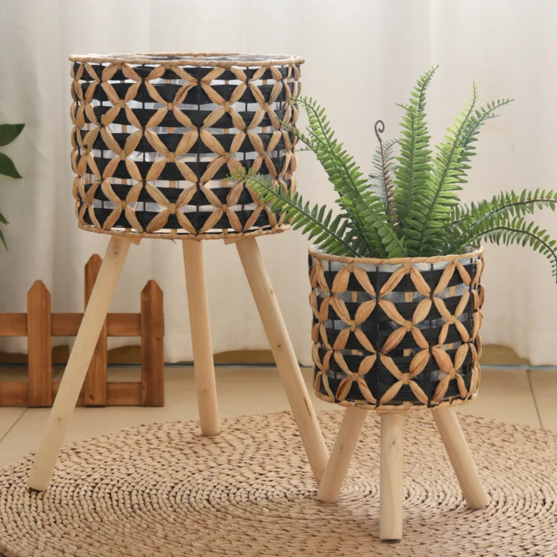 وعاء زهور من الخوص المنسوج يدو - مراجعة Rattan Plant Basket وسعره