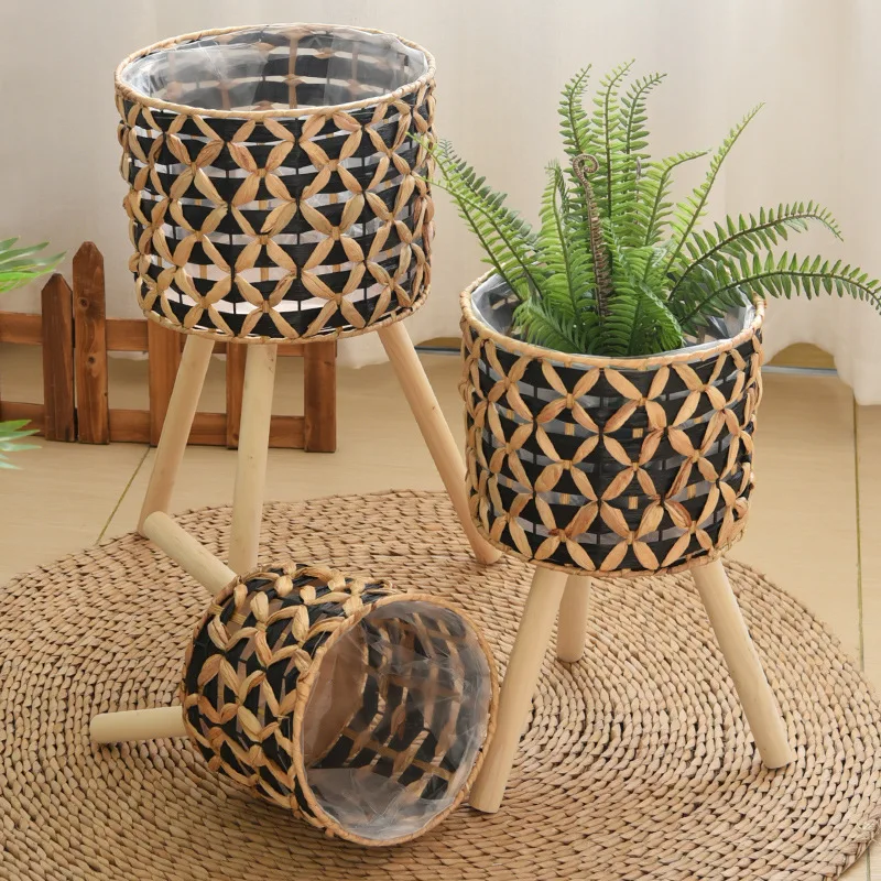 وعاء زهور من الخوص المنسوج يدو - مراجعة Rattan Plant Basket وسعره