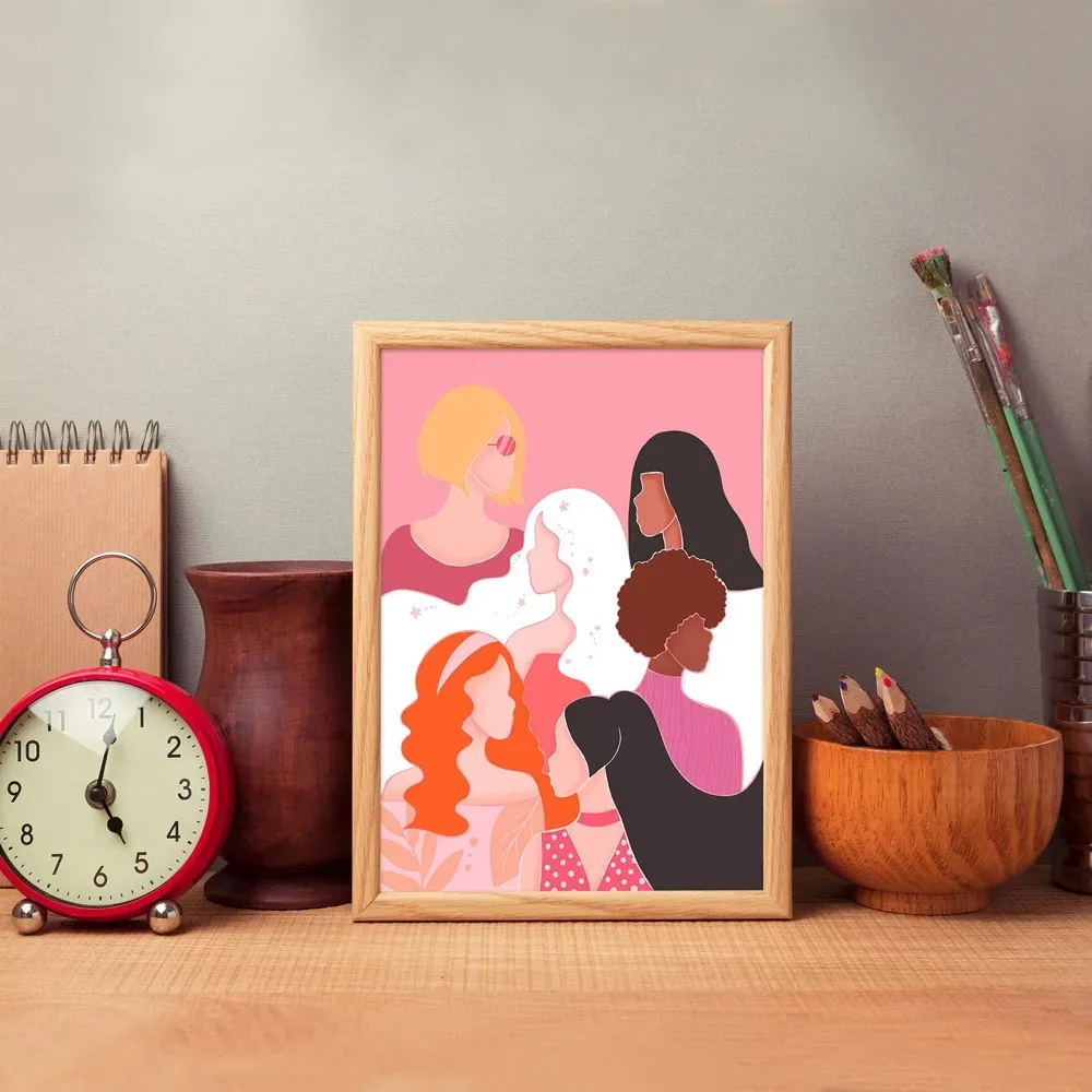 مجردة النسوية اللون رسالة ملصق - مراجعة Home Decor Y2K وسعره