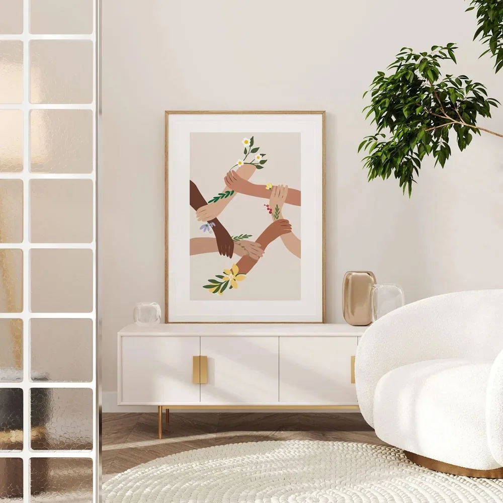 مجردة النسوية اللون رسالة ملصق - مراجعة Home Decor Y2K وسعره