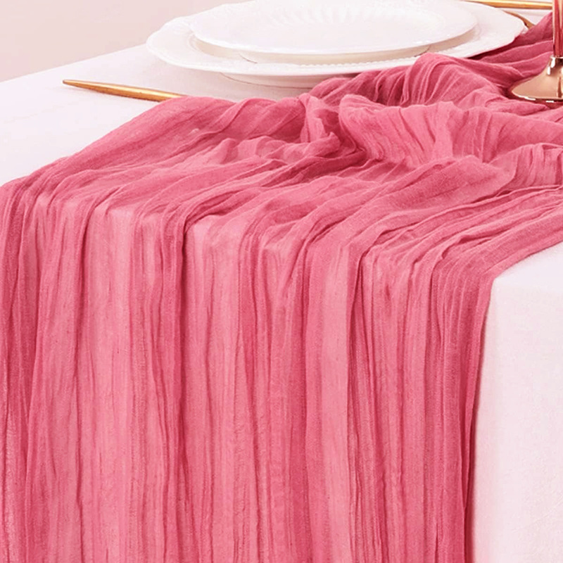 الأحمر الجدول عداء الشاش الزفا - مراجعة Linen Table Runner وسعره