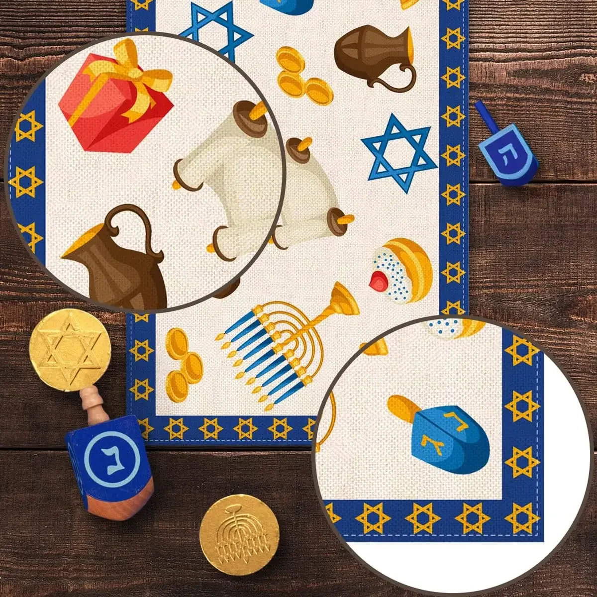 مفرش طاولة من الكتان لعيد حانو - مراجعة Linen Table Runner وسعره