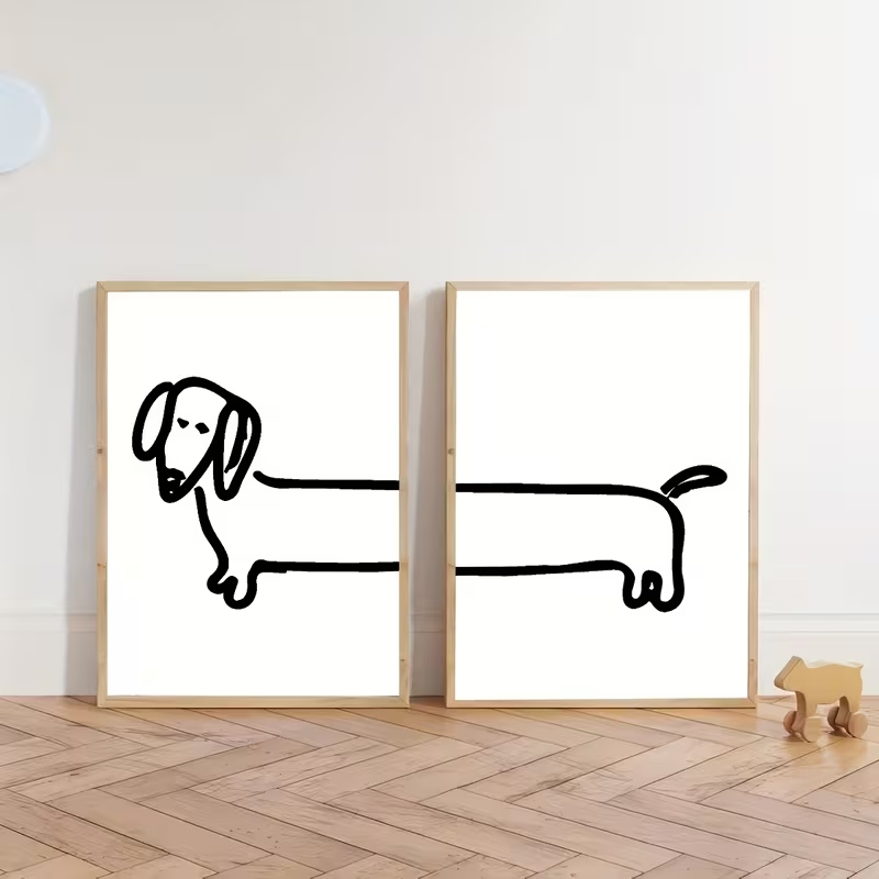 قطعتان من لوحة فنية حديثة مطبو - مراجعة Home Decor Theme وسعره