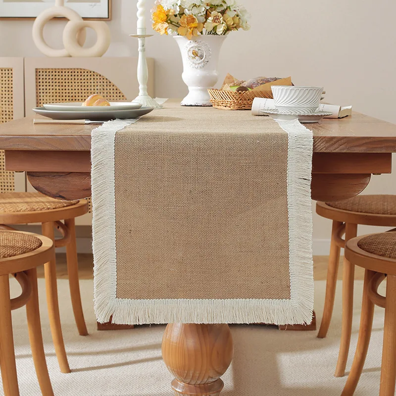 الجوت الطبيعي الجدول عداء مع ش - مراجعة Linen Table Runner وسعره