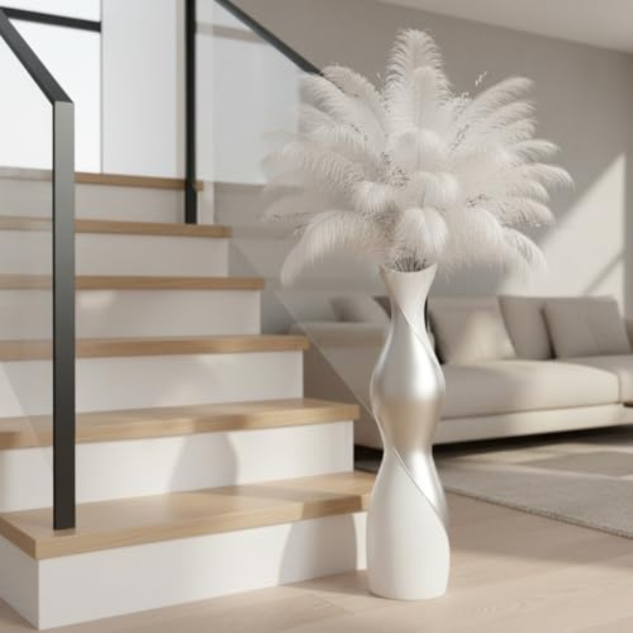 مزهرية أرضية عصرية لغرفة المعي - مراجعة Pampas Grass Decor وسعره