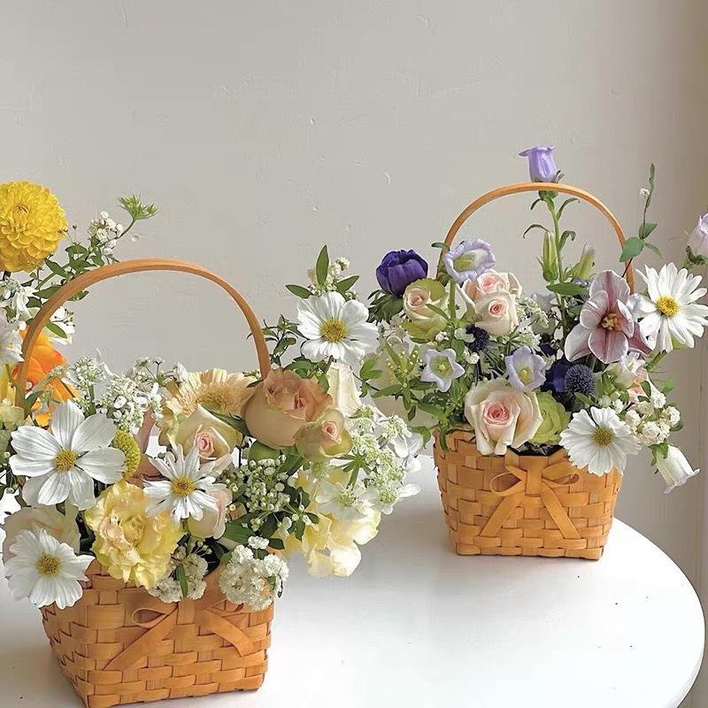 سلة زهور جديدة من الخيزران وال - مراجعة Rattan Plant Basket وسعره